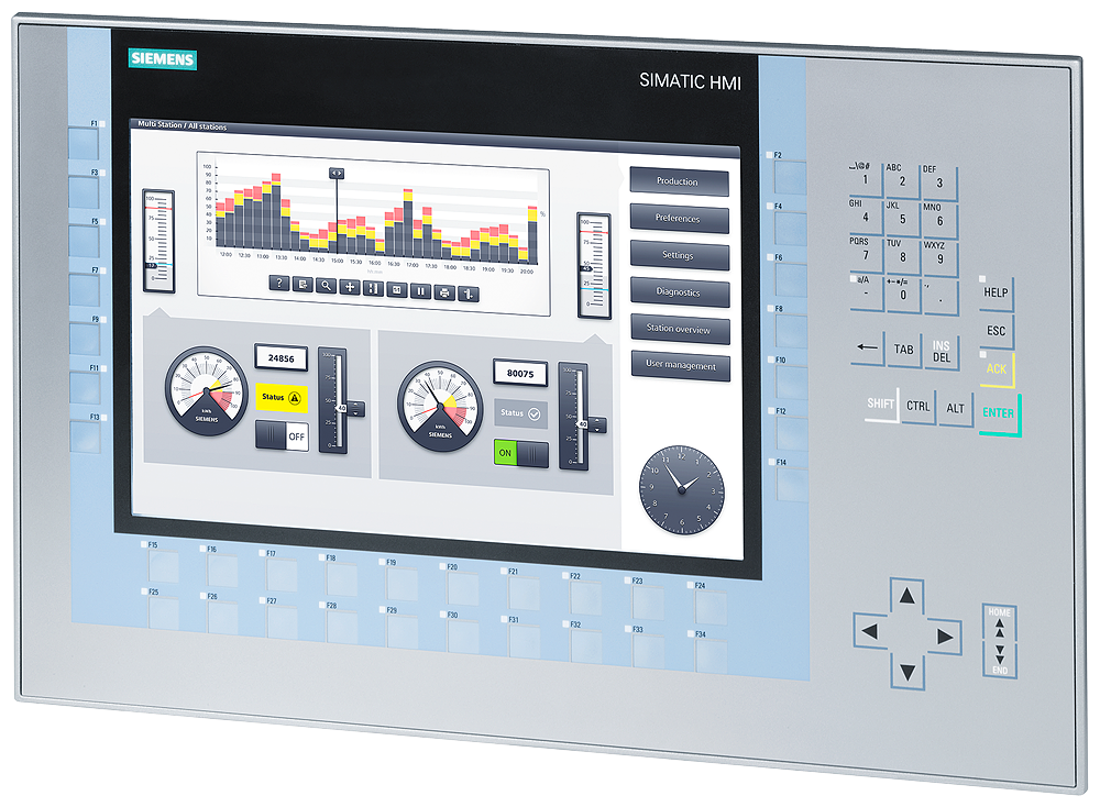 6AV2124-1MC01-0AX0 SIMATIC HMI KP1200 Comfort, Comfort Panel, key operation,
