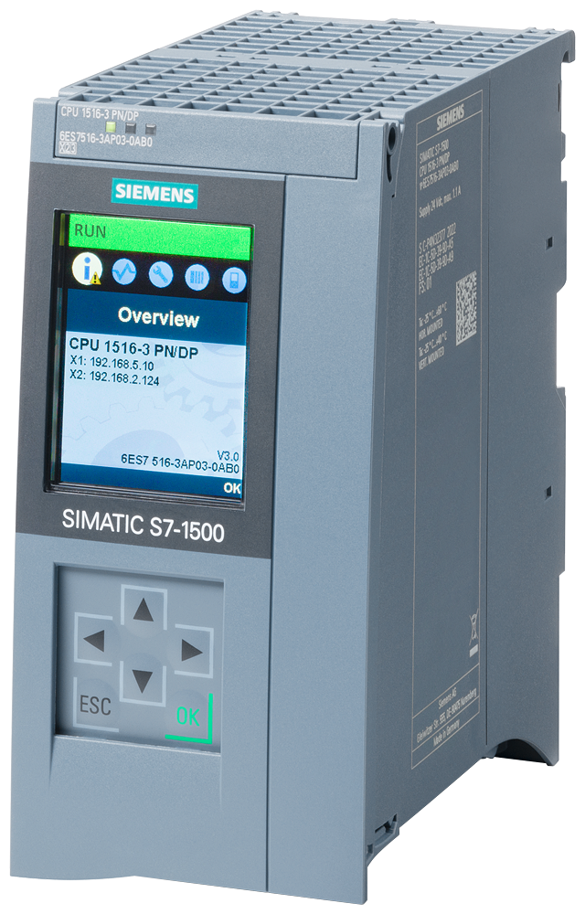 6ES7516-3AP03-0AB0 SIMATIC S7-1500, CPU 1516-3 PN/DP, central processing
