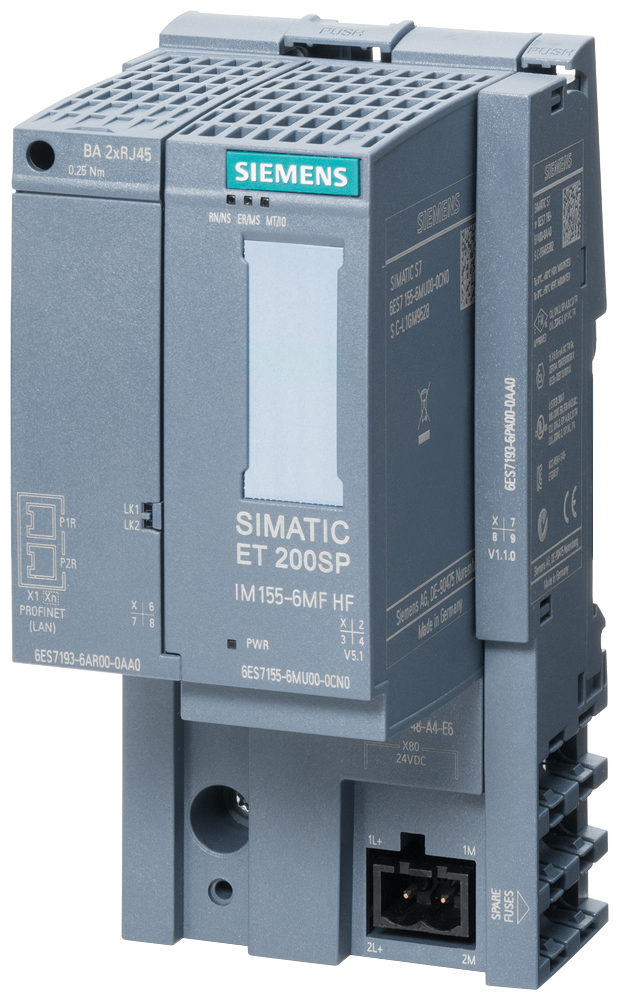 6ES7155-6MU00-0CN0 SIMATIC ET 200SP, MultiFieldbus, 2-port interface module,