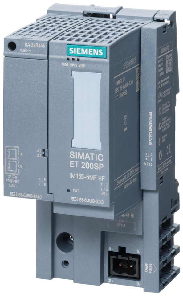 6ES7155-6MU00-0CN0 SIMATIC ET 200SP, MultiFieldbus, 2-port interface module,