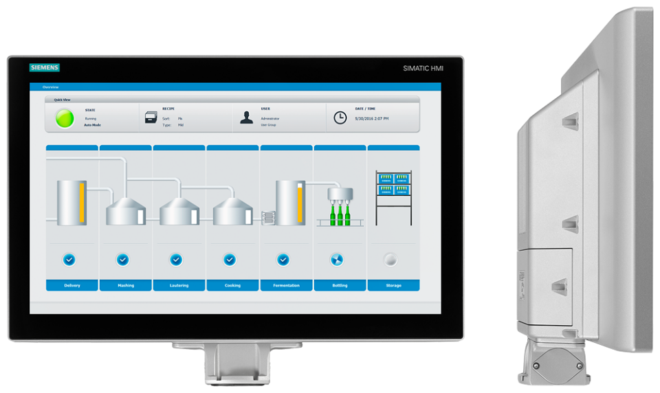 6AV2124-0MC24-1AX0 SIMATIC HMI TP1200 Comfort Pro, for supporting foot
