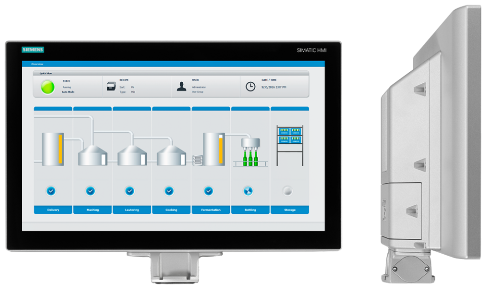 6AV2124-0QC24-1AX0 SIMATIC HMI TP1500 Comfort Pro, for supporting foot