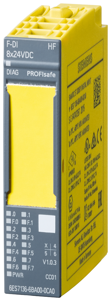 6ES7136-6BA00-0CA0 SIMATIC DP, Electronics module for ET 200SP, F-DI 8x