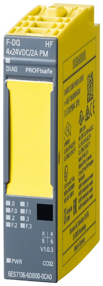 6ES7136-6DB00-0CA0 SIMATIC DP, Electronics module for ET 200SP, F-DQ 4X24