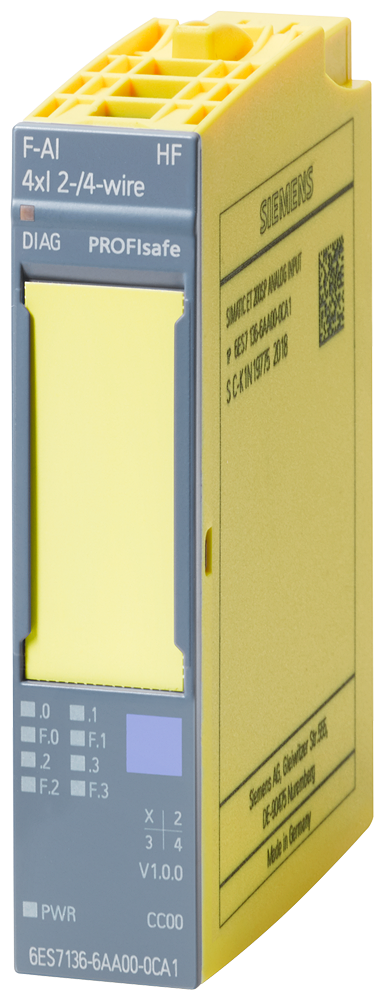 6ES7136-6AA00-0CA1 SIMATIC DP, electronic module ET 200SP, F-AI 4xI0(4)..20