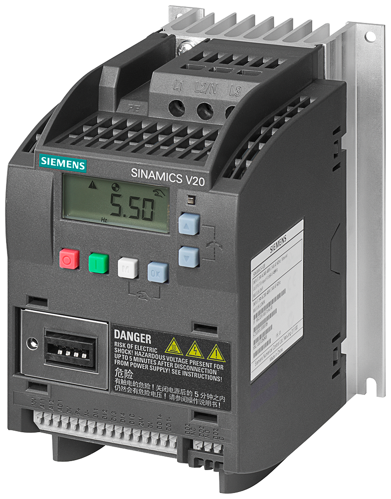 6SL3210-5BE13-7UV0 SINAMICS V20 380-480 V 3 AC -15/+10% 47-63Hz rated