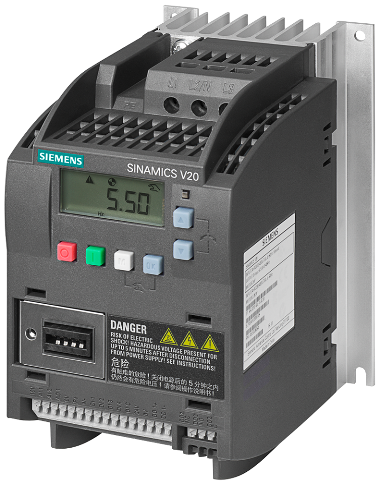 6SL3210-5BE15-5UV0 SINAMICS V20 380-480 V 3 AC -15/+10% 47-63Hz rated