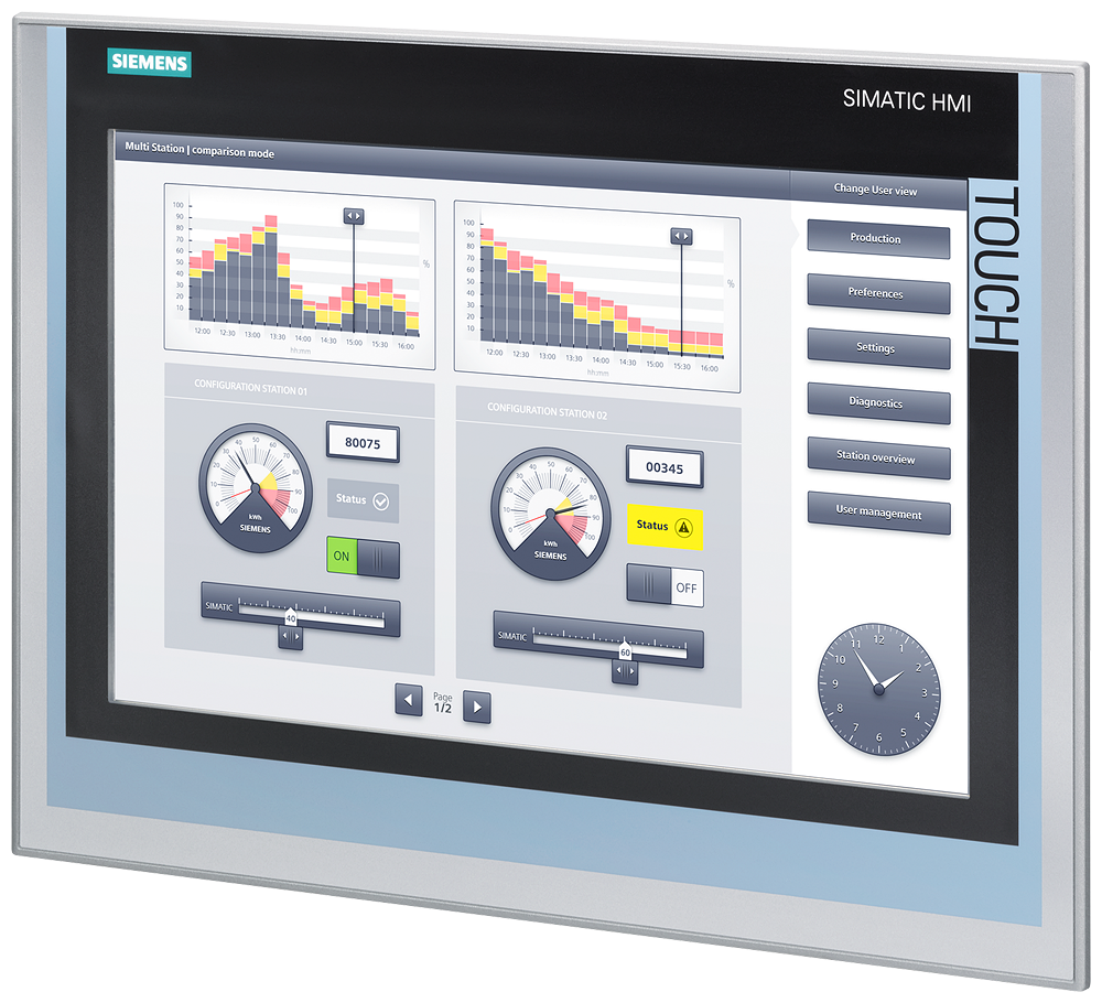 6AV2124-0QC02-0AX2 SIMATIC HMI TP1500 Comfort, Comfort Panel, touch operation,