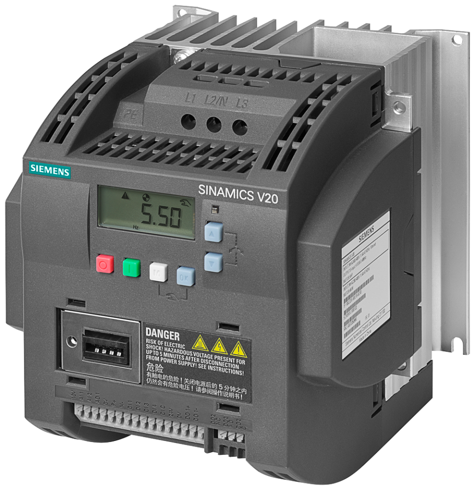 6SL3210-5BE23-0UV0 SINAMICS V20 380-480 V 3 AC -15/+10% 47-63Hz rated