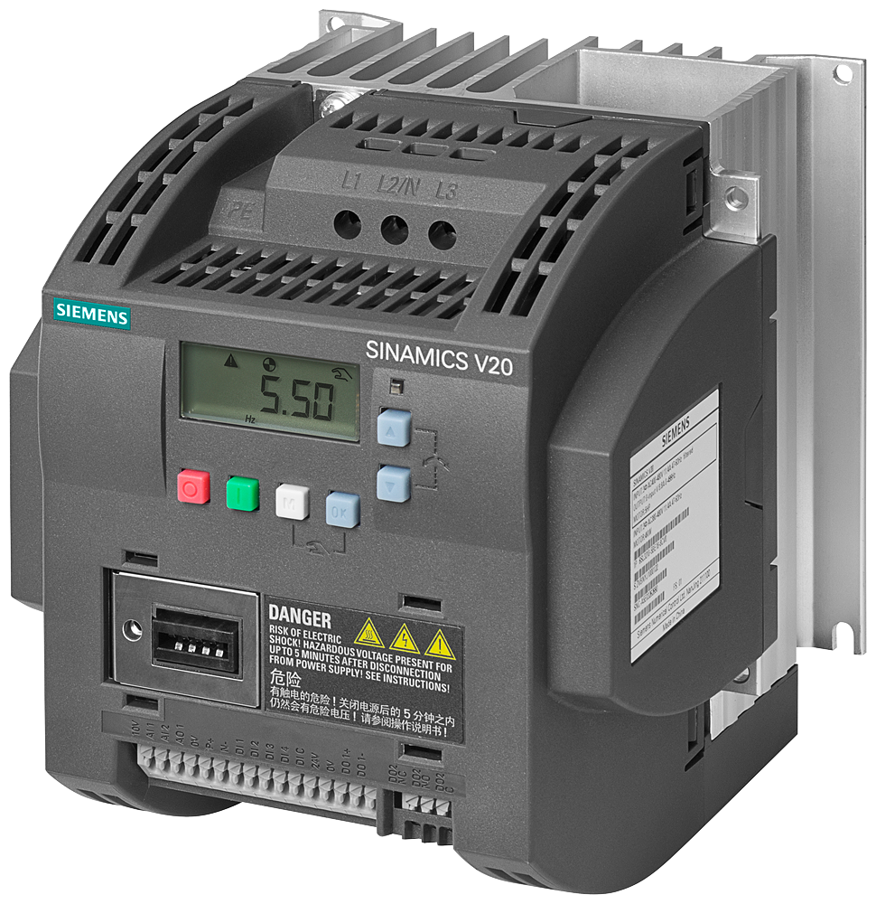 6SL3210-5BE24-0UV0 SINAMICS V20 380-480 V 3 AC -15/+10% 47-63Hz rated