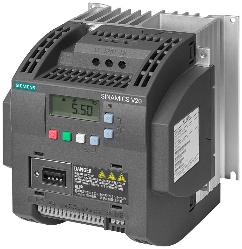 6SL3210-5BE24-0UV0 SINAMICS V20 380-480 V 3 AC -15/+10% 47-63Hz rated