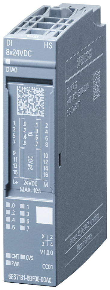 6ES7131-6BF00-0DA0 SIMATIC ET 200SP, digital input module, DI 8x 24 V