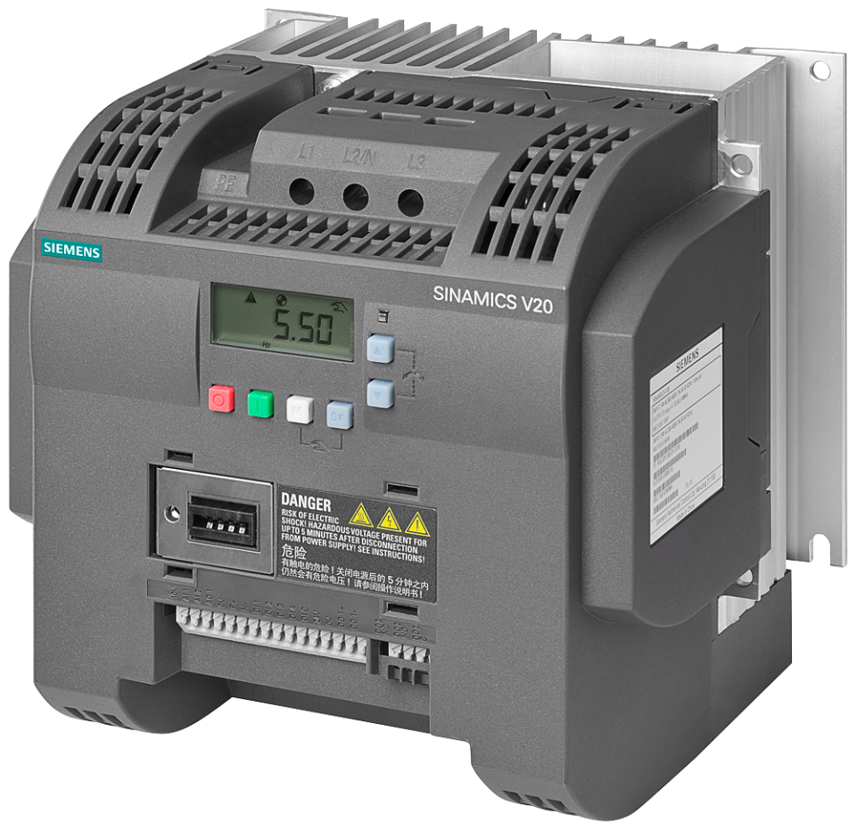 6SL3210-5BE25-5UV0 SINAMICS V20 380-480 V 3 AC -15/+10% 47-63Hz rated