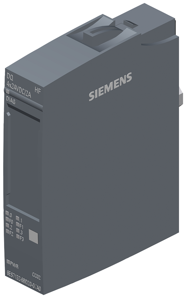 6ES7132-6BD20-0CA0 SIMATIC ET 200SP, digital output module, DQ 4x 24VDC/2A