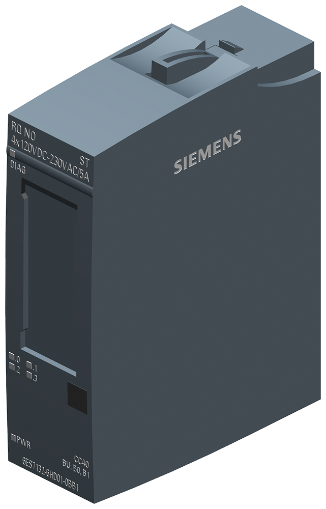 6ES7132-6HD01-0BB1 SIMATIC ET 200SP, Relay module, RQ NO 4x 120V DC..230VAC/5A