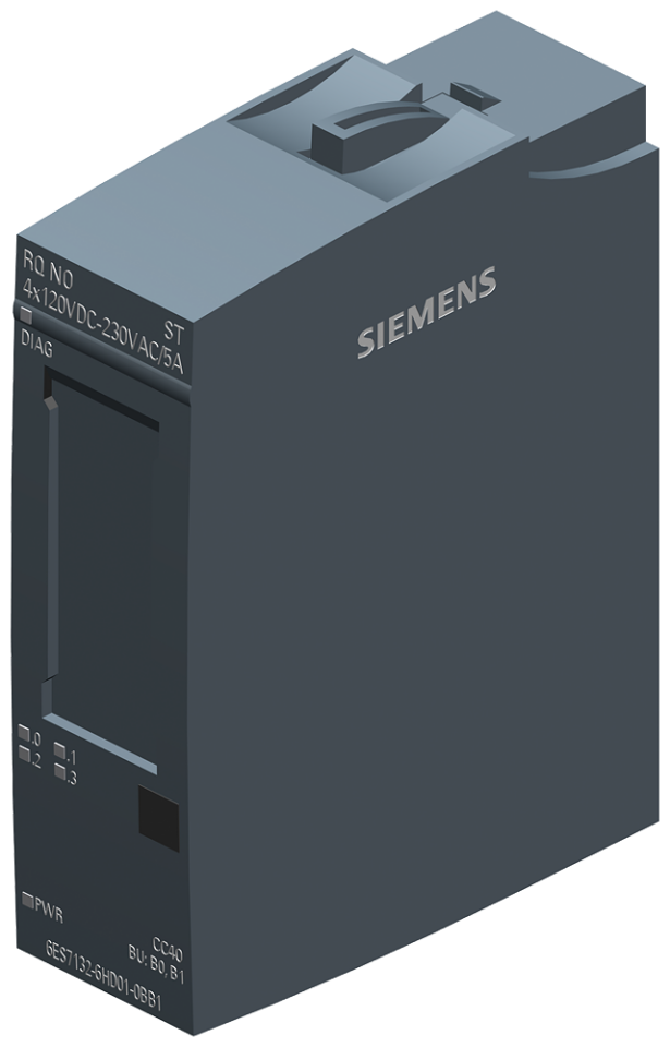 6ES7132-6HD01-0BB1 SIMATIC ET 200SP, Relay module, RQ NO 4x 120V DC..230VAC/5A