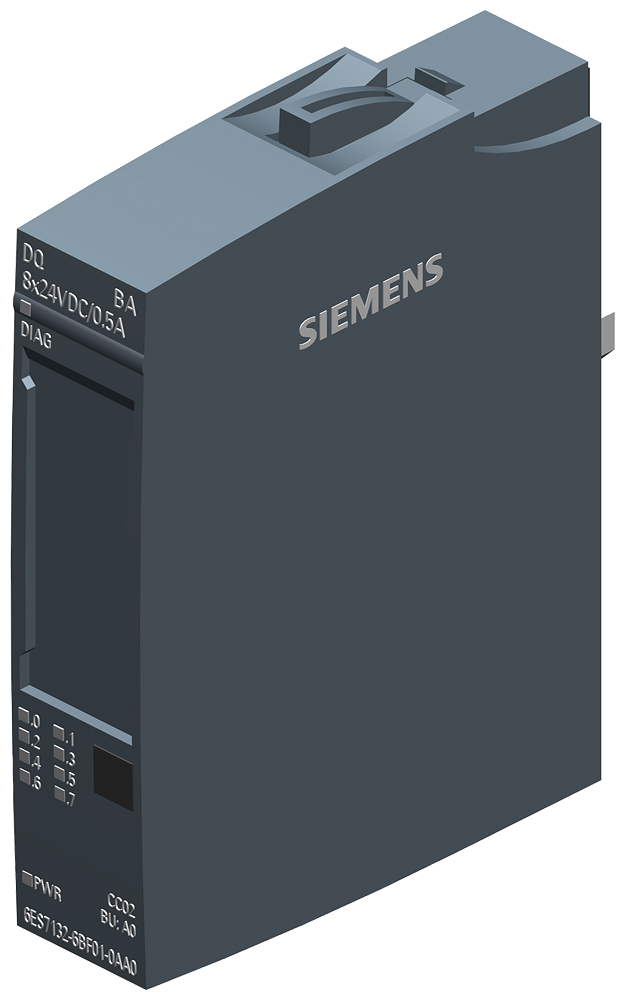 6ES7132-6BF01-0AA0 SIMATIC ET 200SP, Digital output module, DQ 8x 24V