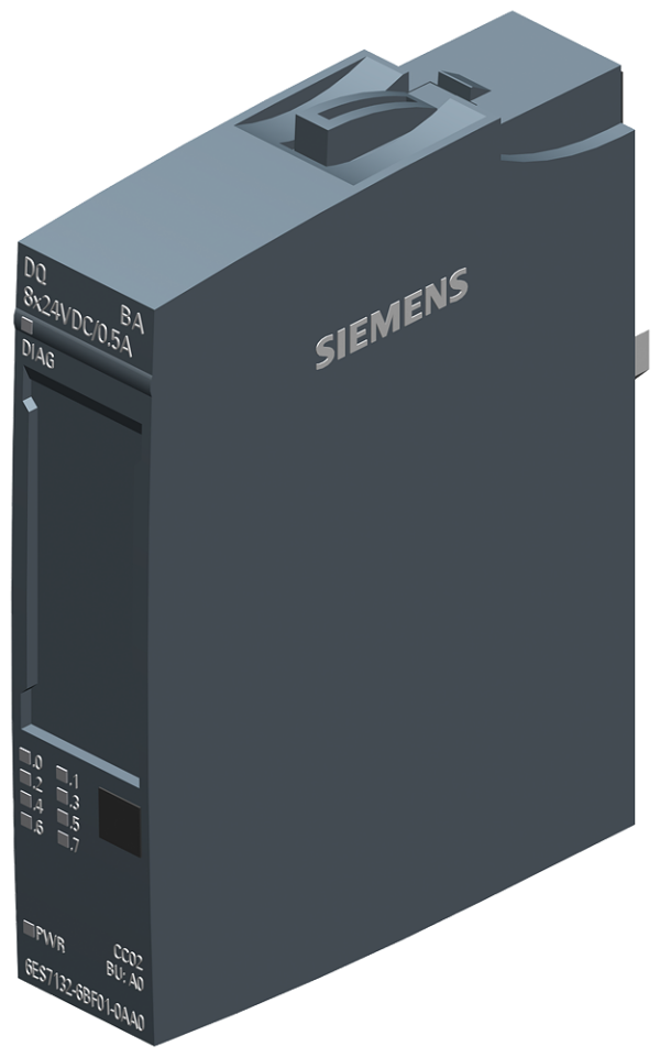 6ES7132-6BF01-0AA0 SIMATIC ET 200SP, Digital output module, DQ 8x 24V