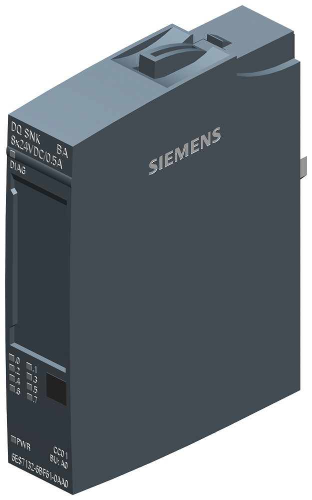 6ES7132-6BF61-0AA0 SIMATIC ET 200SP, Digital output module, DQ 8x 24V