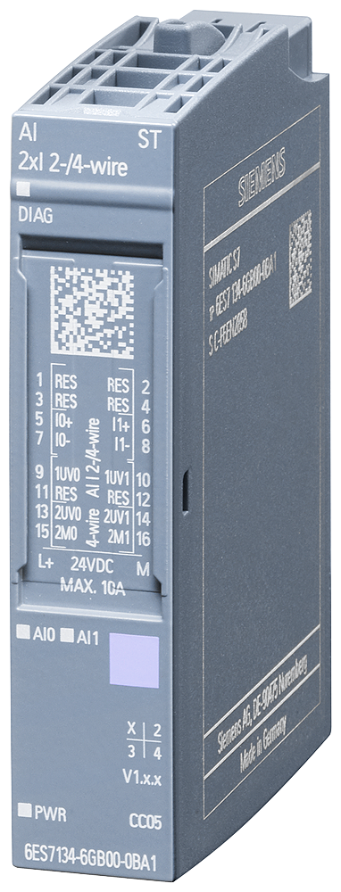 6ES7134-6GB00-0BA1 SIMATIC ET 200SP, Analog input module, AI 2xI 2-/4-wire