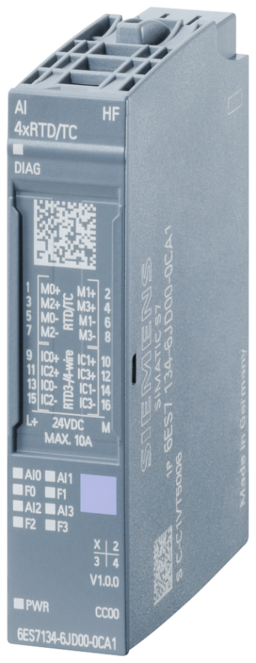 6ES7134-6JD00-0CA1 SIMATIC ET 200SP, Analog input module, AI 4xRTD/TC