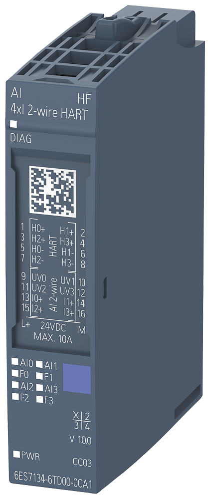 6ES7134-6TD00-0CA1 SIMATIC ET 200SP, analog HART input module, AI 4XI