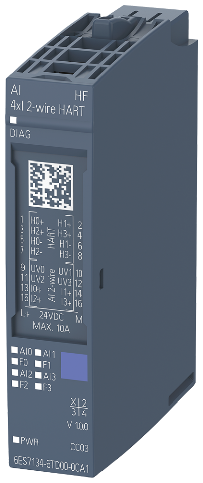 6ES7134-6TD00-0CA1 SIMATIC ET 200SP, analog HART input module, AI 4XI