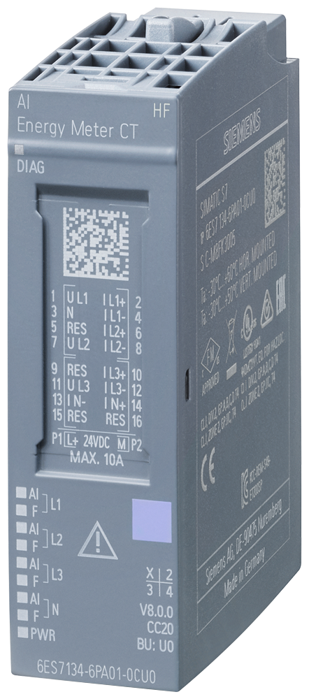 6ES7134-6PA01-0CU0 SIMATIC ET 200SP, analog input module, AI Energy Meter