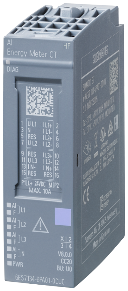 6ES7134-6PA01-0CU0 SIMATIC ET 200SP, analog input module, AI Energy Meter
