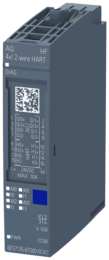 6ES7135-6TD00-0CA1 SIMATIC ET 200SP, analog HART output module, AQ 4xI