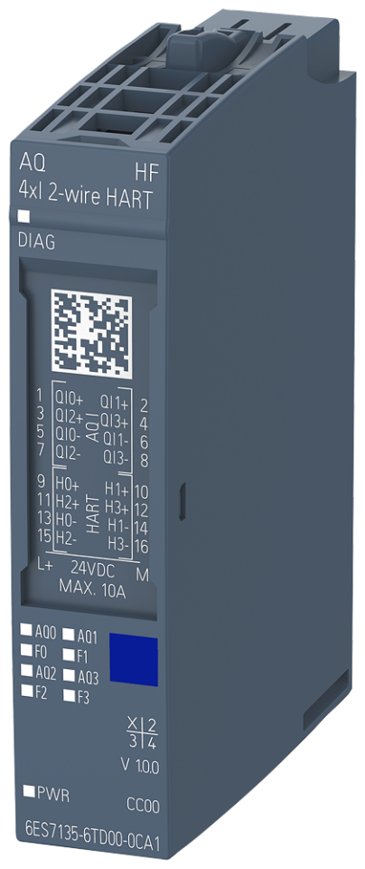 6ES7135-6TD00-0CA1 SIMATIC ET 200SP, analog HART output module, AQ 4xI