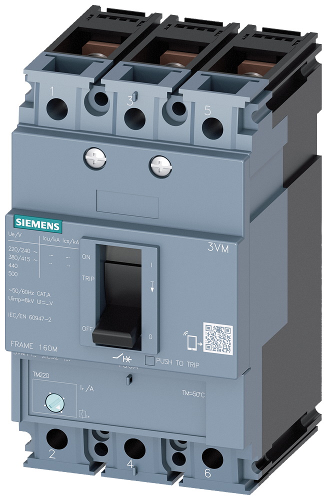 3VM1140-3EE32-0AA0 circuit breaker 3VM1 IEC frame 160 breaking capacity