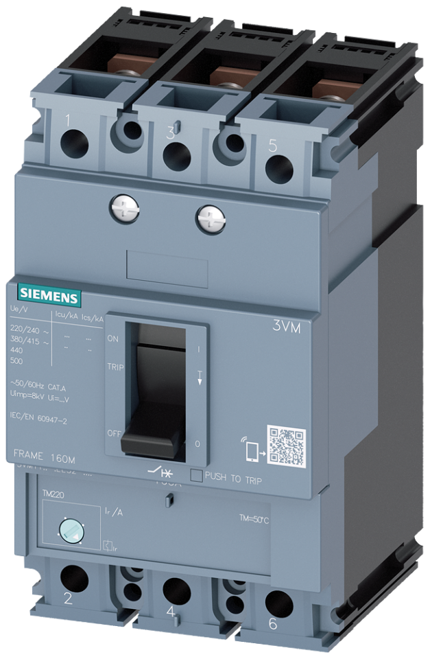 3VM1140-3EE32-0AA0 circuit breaker 3VM1 IEC frame 160 breaking capacity