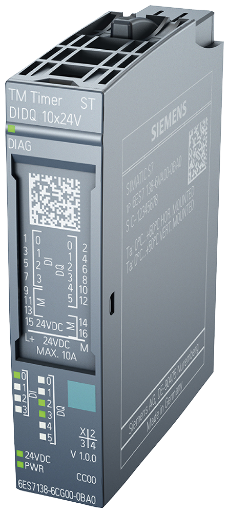 6ES7138-6CG00-0BA0 SIMATIC ET 200SP, TM timer DIDQ 10x 24V time-controlled