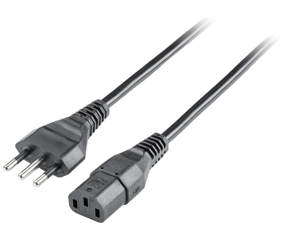 6ES7900-0EA00-0XA0 AC IEC cable, Italy type L and others, 180Â° male