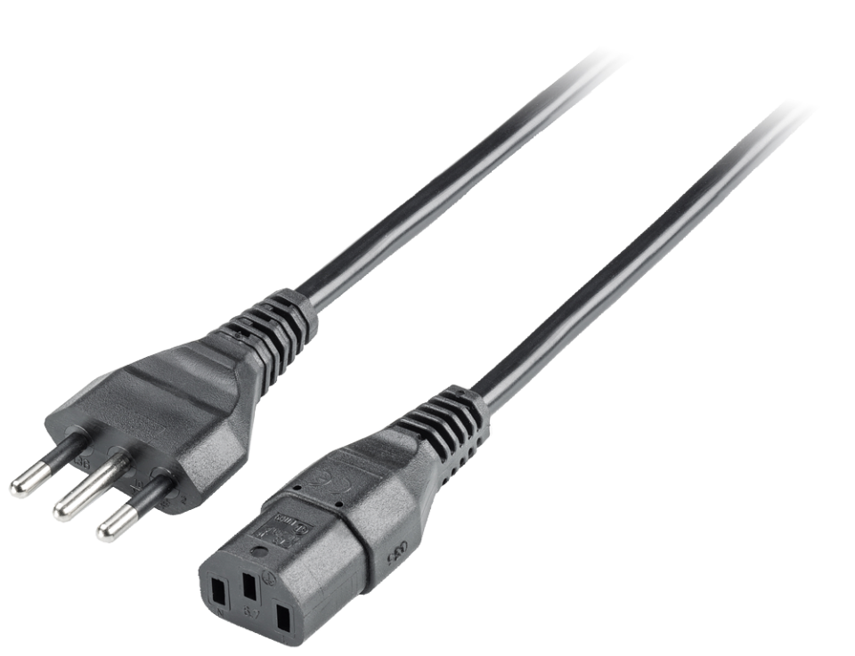 6ES7900-0EA00-0XA0 AC IEC cable, Italy type L and others, 180Â° male