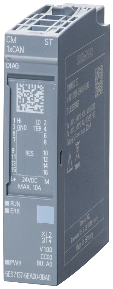 6ES7137-6EA00-0BA0 ET 200SP, CM CAN Gateway to CAN or CANopen networks,