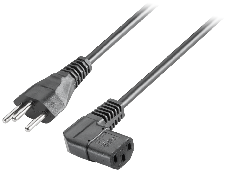 6ES7900-1CA00-0XA0 IEC cable, Switzerland 230 V AC, angled, for IPC and