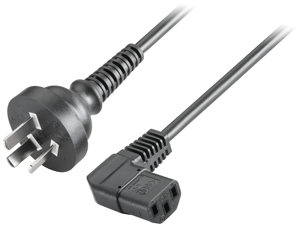6ES7900-1FA00-0XA0 IEC cable, China, 230 V AC, angled, for IPC and power