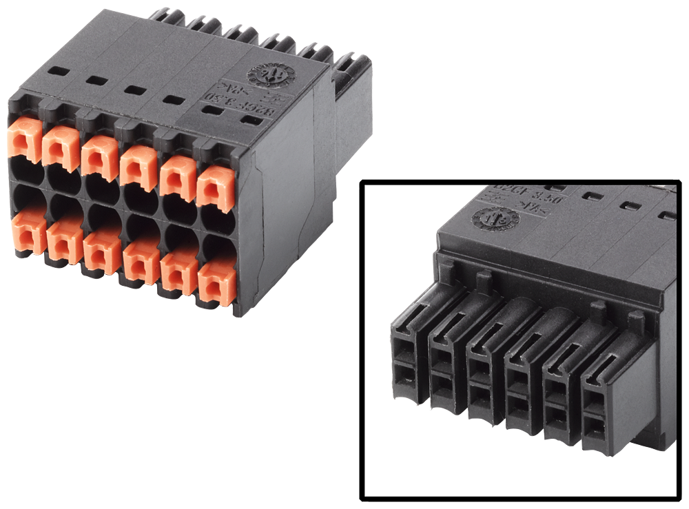 6AV6671-3XY38-4AX0 plug, female, 12-pole, 180Â°, max.: 1.5 mm2, scope