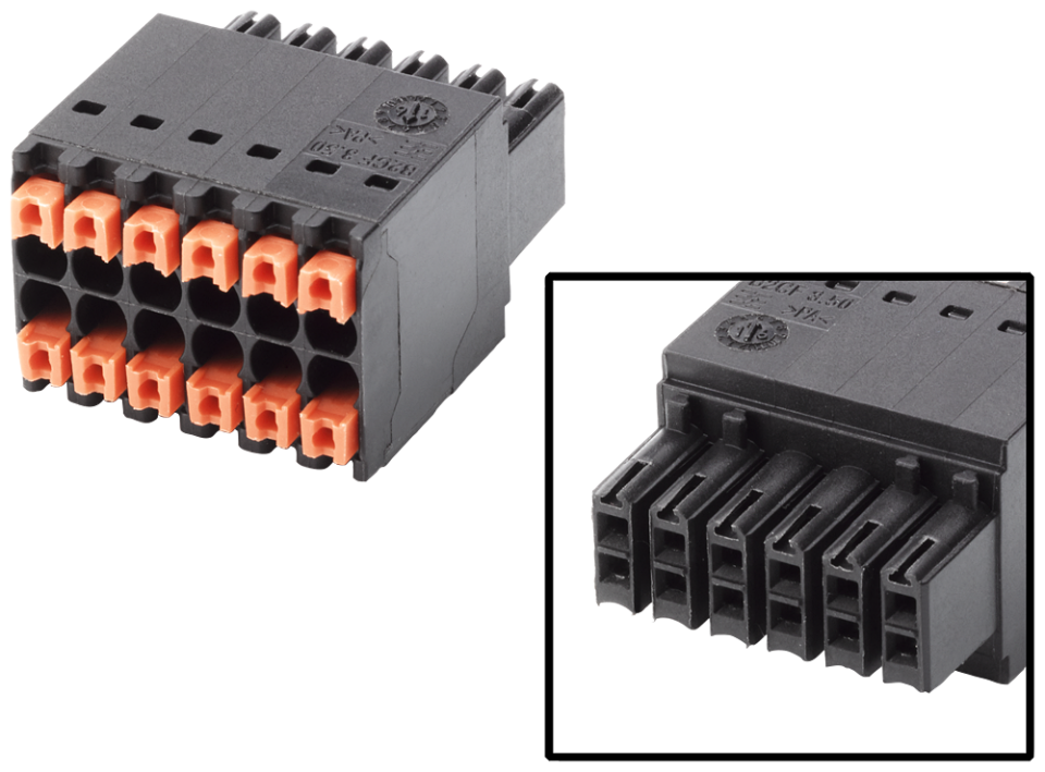 6AV6671-3XY38-4AX0 plug, female, 12-pole, 180Â°, max.: 1.5 mm2, scope