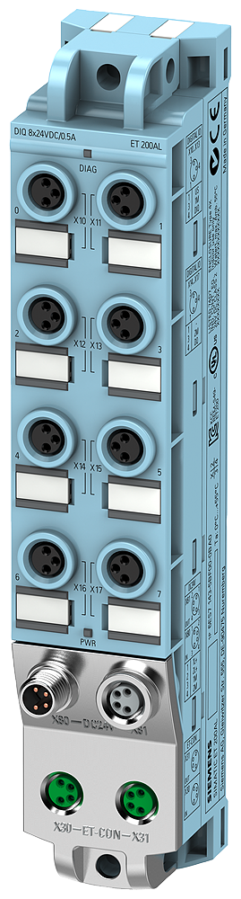 6ES7141-5BF00-0BA0 SIMATIC ET 200AL, DI 8x 24 V DC, 8XM8, Degree of protection