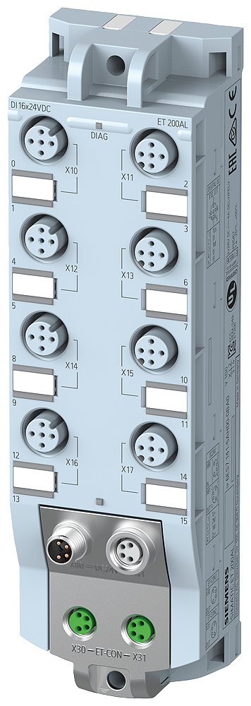 6ES7141-5AH00-0BA0 SIMATIC ET 200AL, DI 16x 24 V DC, 8x M12, Degree of