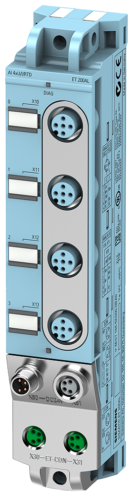 6ES7144-5KD00-0BA0 SIMATIC ET 200AL, AI 4XU/I/RTD, 4x M12, Degree of protection