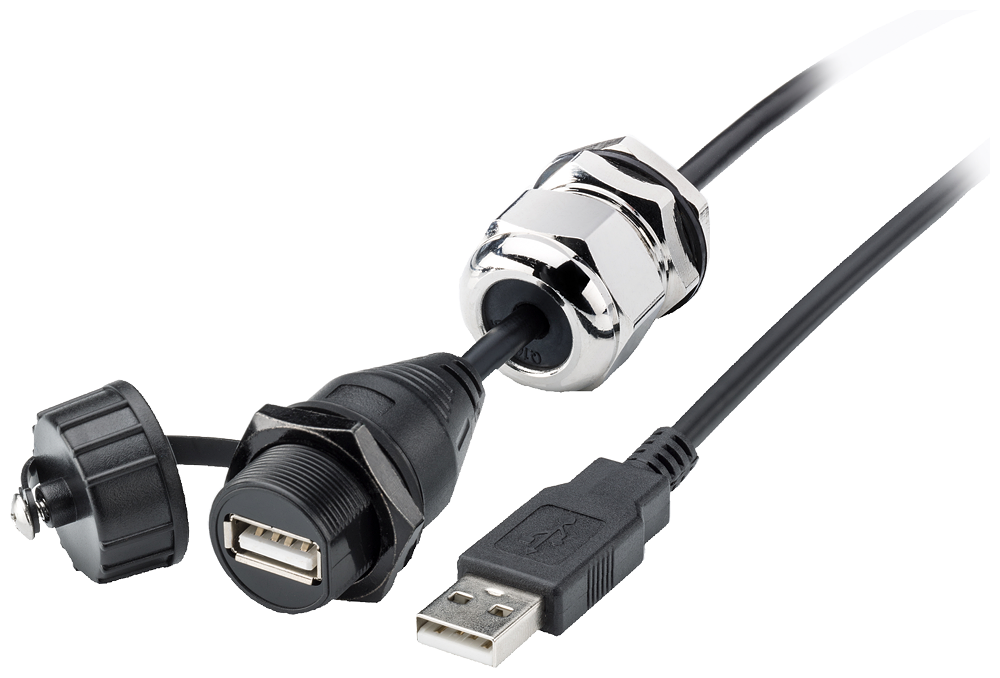 6AV6881-0AF22-0LC0 USB cable type C, female USB A, IP67, male USB A, IP20,