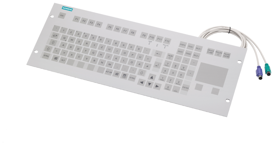 6GF6710-3AE PS2 keyboard 19inch, de, with touch pad, built-in keyboard