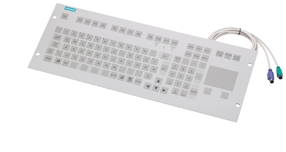 6GF6710-3BE PS2 keyboard 19inch, en, with touch pad, built-in keyboard