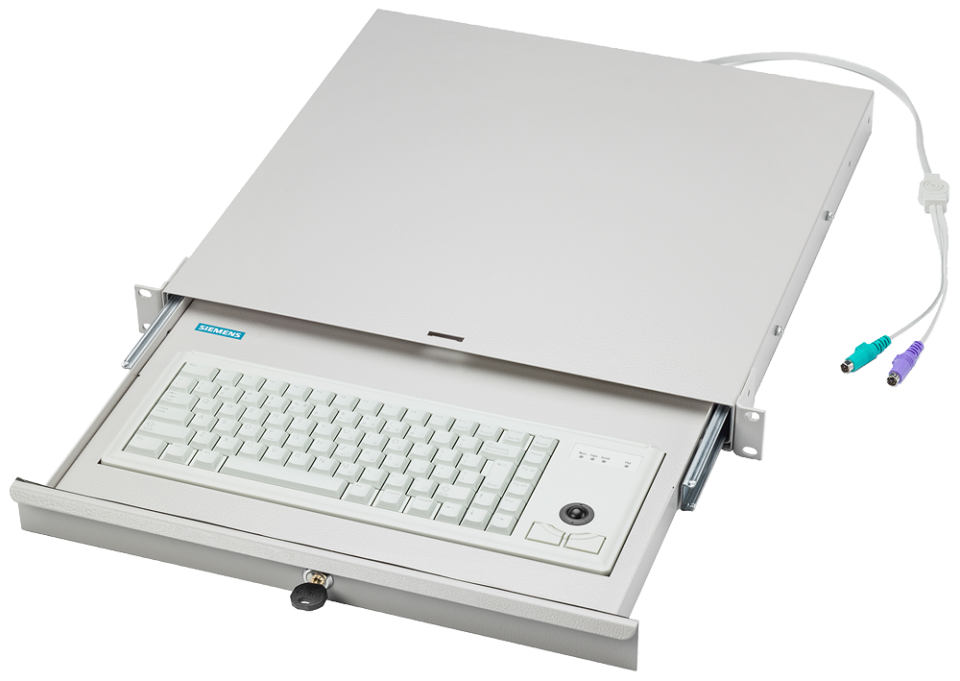 6GF6710-3BK PS2 keyboard 19inch, en, with trackball, removable