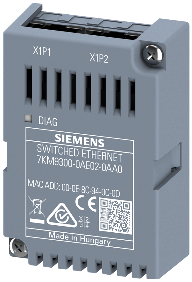 7KM9300-0AE02-0AA0 expansion module switched Ethernet PROFINET V3, plug-in,