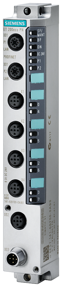 6ES7142-6BF00-0AB0 SIMATIC DP, ET 200ECO PN, 8 DO 24 V DC/1.3 A; 4xM12,